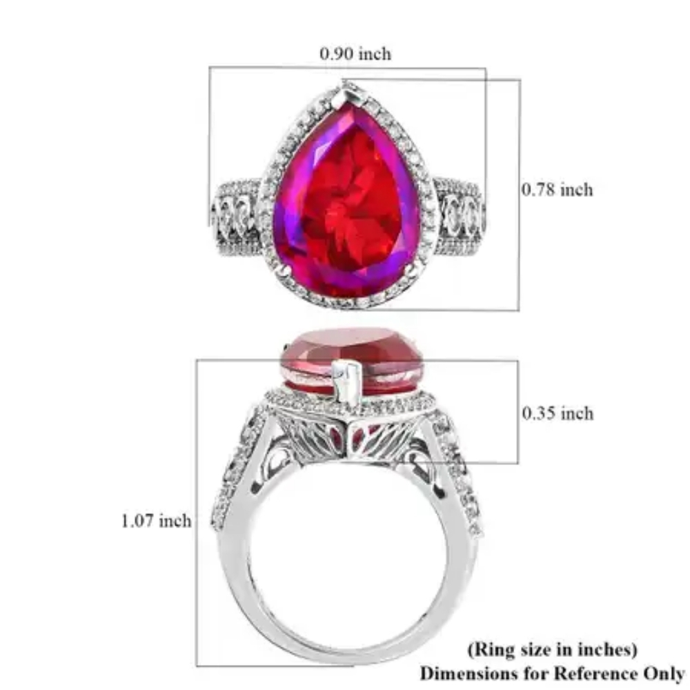 SOLD To  C! Rare Unique Volcanic Quartz  Ring in Platinum Over Sterling S - Picture 14 of 17